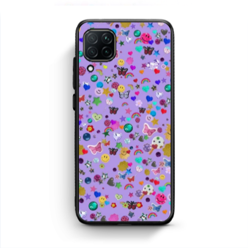 Huawei P40 Lite Stars and Rainbow Black Glossy Θήκη