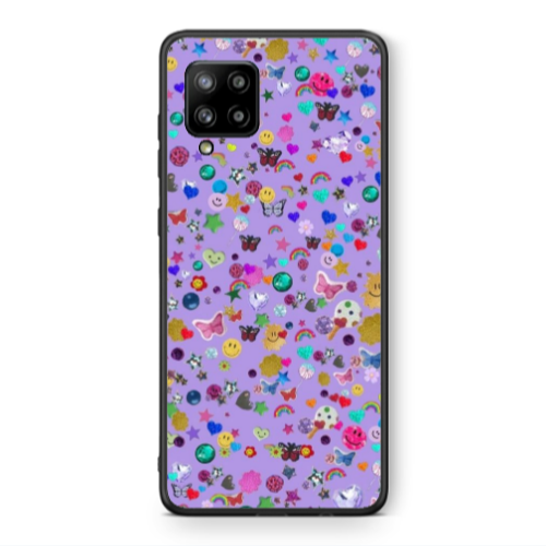 Samsung A42 5G Stars and Rainbow Black Glossy Θήκη