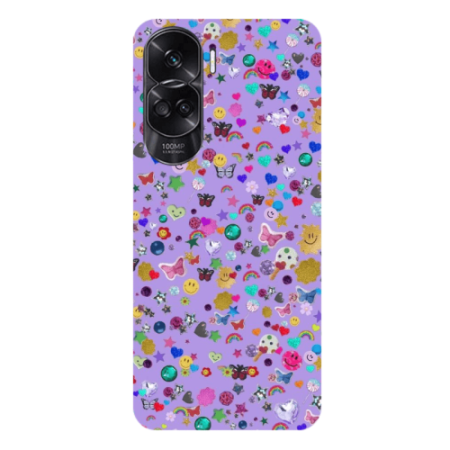 Honor 90 Lite 5G Stars and Rainbow Transparent Silicone TPU Θήκη