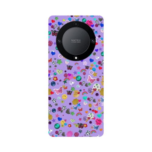 Honor Magic5 Lite 5G Stars and Rainbow Transparent Silicone TPU Θήκη