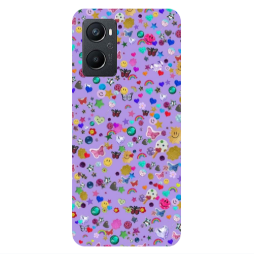 Oppo A 96 Stars and Rainbow Transparent Silicone TPU Θήκη