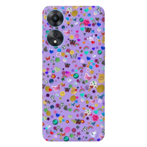 Oppo A 98 Stars and Rainbow Transparent Silicone TPU Θήκη