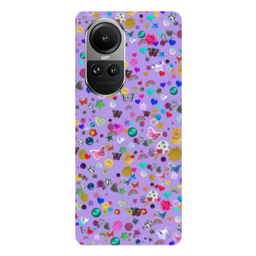 Oppo Reno10 5G Stars and Rainbow Transparent Silicone TPU Θήκη
