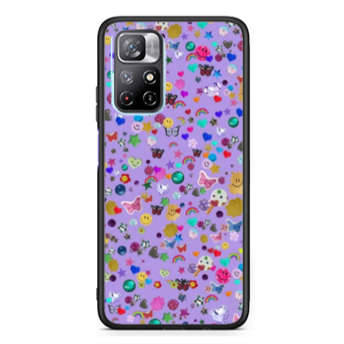 Xiaomi Poco M4 Pro 5G Stars and Rainbow Black Glossy Θήκη