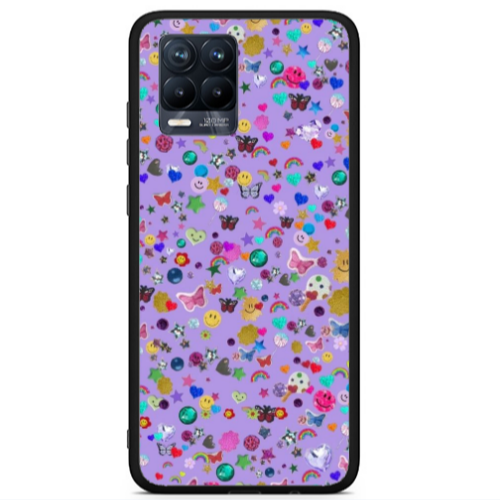 Realme 8 i Stars and Rainbow Black Glossy Θήκη