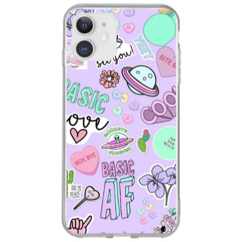 Apple iPhone 12 Basic AF Transparent Silicone TPU Θήκη