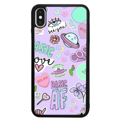 Apple iPhone Xs Max Basic AF Black Glossy Θήκη