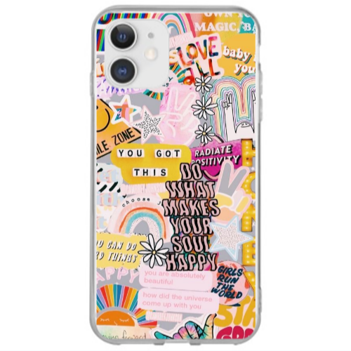 Apple iPhone 12 Stay Grovy Transparent Silicone TPU Θήκη