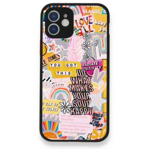 Apple iPhone 12 Stay Grovy Black Glossy Θήκη