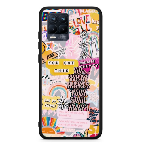 Realme 8  Stay Grovy Black Glossy Θήκη