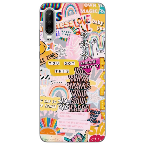 Huawei P30 Stay Grovy Transparent Silicone TPU Θήκη