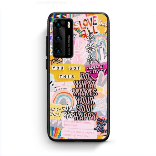Huawei P40 Stay Grovy Black Glossy Θήκη