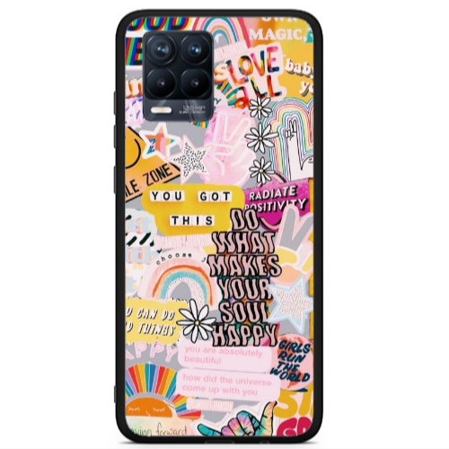 Realme 8 i Stay Grovy Black Glossy Θήκη