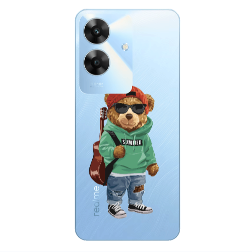 Realme Note 60 Summer Tedy Transparent Silicone TPU Θήκη
