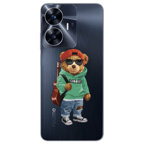 Realme Note 50 Summer Tedy Transparent Silicone TPU Θήκη
