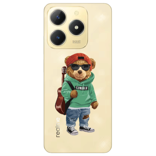Realme C61 Summer Tedy Transparent Silicone TPU Θήκη
