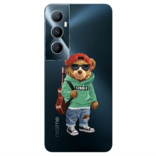 Realme C65 Summer Tedy Transparent Silicone TPU Θήκη