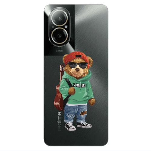 Realme C67 Summer Tedy Transparent Silicone TPU Θήκη