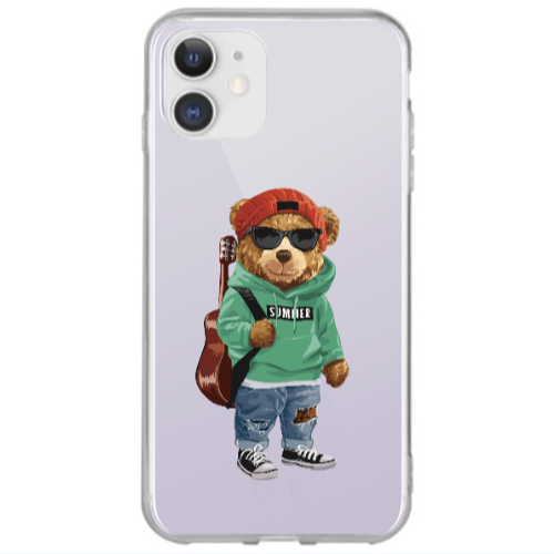 Apple iPhone 12 Summer Tedy Transparent Silicone TPU Θήκη