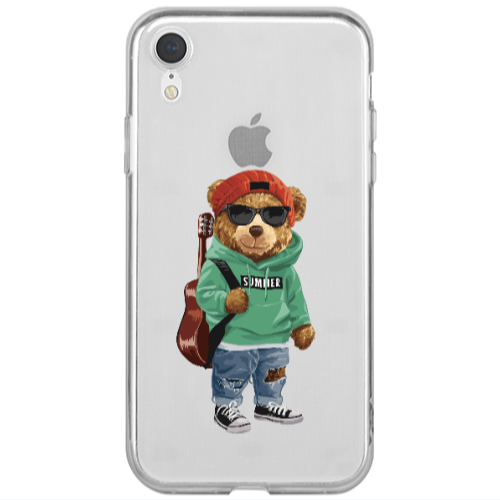 Apple iPhone Xr Summer Tedy Transparent Silicone TPU Θήκη