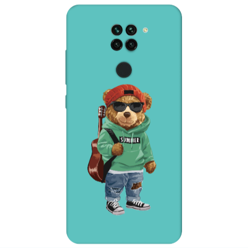 Xiaomi Redmi Note 9 Summer Tedy Turquoise Colored Silicone TPU Θήκη