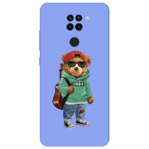 Xiaomi Redmi Note 9 Summer Tedy Light Purple Colored Silicone TPU Θήκη