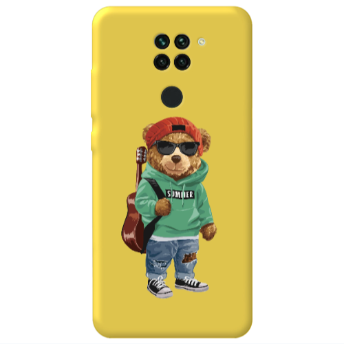 Xiaomi Redmi Note 9 Summer Tedy Yellow Colored Silicone TPU Θήκη