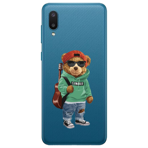 Samsung A02 Summer Tedy Transparent Silicone TPU Θήκη