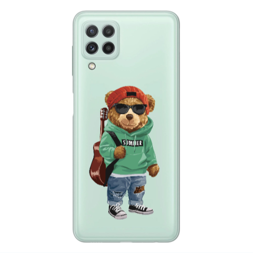 Samsung A22 4G Summer Tedy Transparent Silicone TPU Θήκη