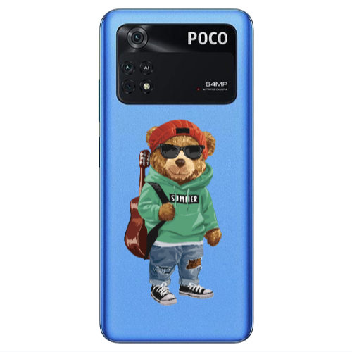 Xiaomi Poco M4 Pro 4G Summer Tedy Transparent Silicone TPU Θήκη