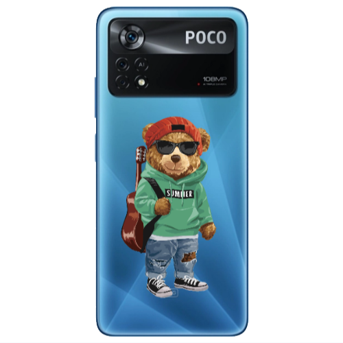 Xiaomi Poco X4 Pro Summer Tedy Transparent Silicone TPU Θήκη