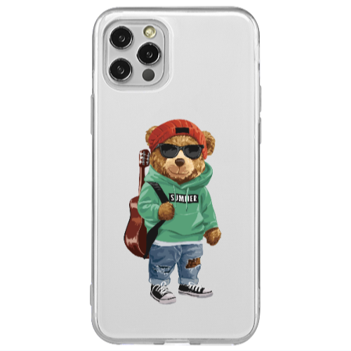 Apple iPhone 12 Pro Summer Tedy Transparent Silicone TPU Θήκη