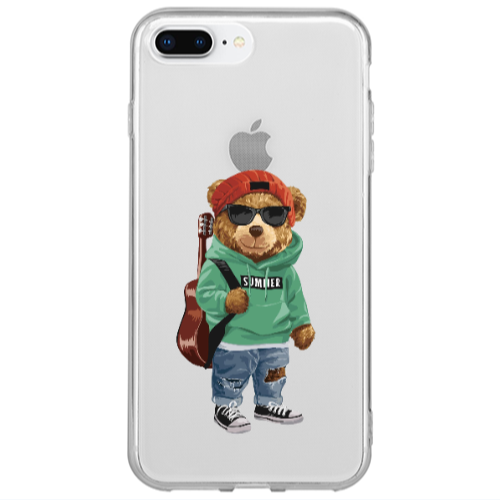 Apple iPhone 7 Plus Summer Tedy Transparent Silicone TPU Θήκη