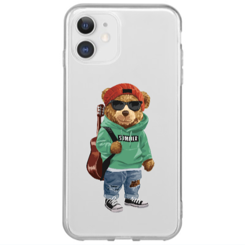 Apple iPhone 12 Mini Summer Tedy Transparent Silicone TPU Θήκη