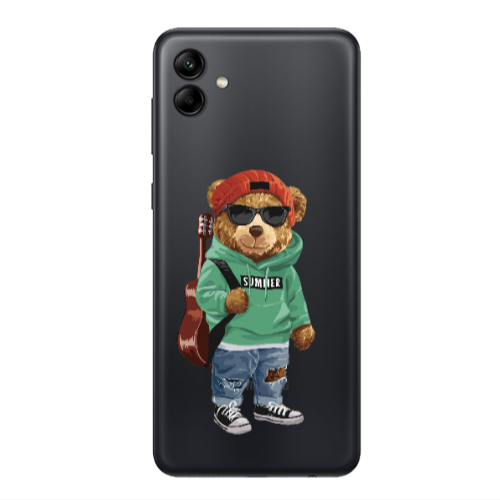 Samsung A04 Summer Tedy Transparent Silicone TPU Θήκη