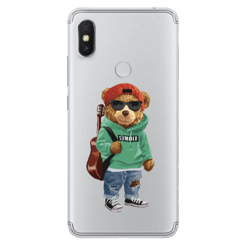 Xiaomi Redmi S2 Summer Tedy Transparent Silicone TPU Θήκη