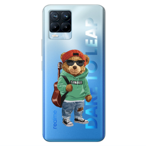 Realme 8 Pro Summer Tedy Transparent Silicone TPU Θήκη