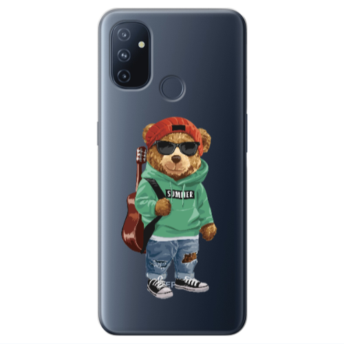 Oneplus Nord 100 Summer Tedy Transparent Silicone TPU Θήκη