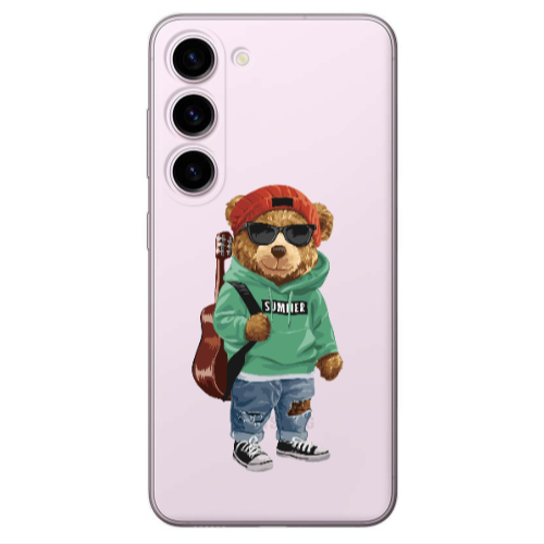 Samsung S23 Summer Tedy Transparent Silicone TPU Θήκη