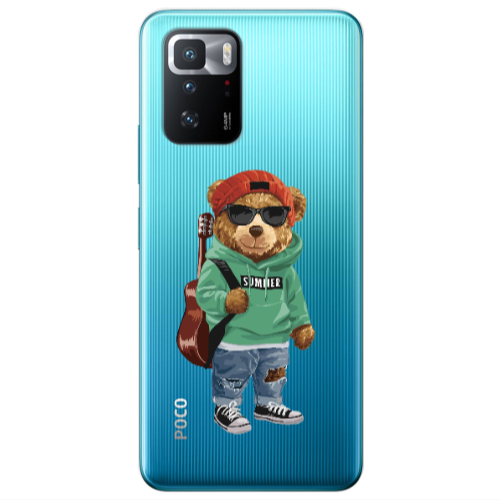Xiaomi Poco X3 GT Summer Tedy Transparent Silicone TPU Θήκη