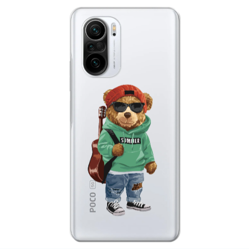 Xiaomi Poco F3 Summer Tedy Transparent Silicone TPU Θήκη