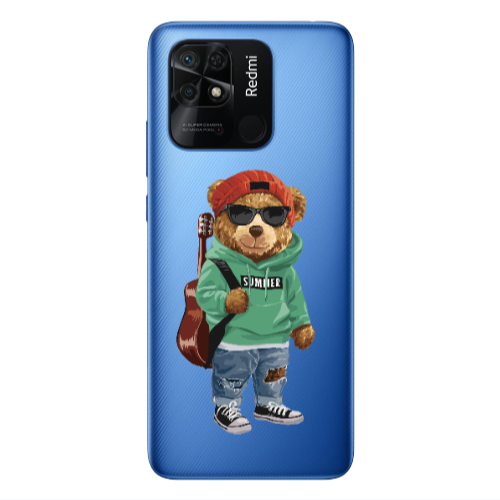 Xiaomi Poco C40 Summer Tedy Transparent Silicone TPU Θήκη