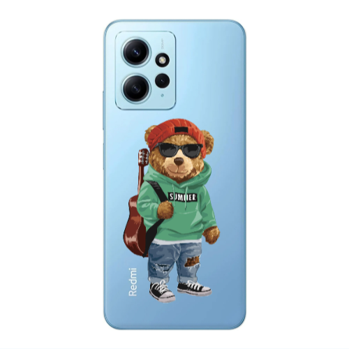 Xiaomi Redmi Note 12 4G Summer Tedy Transparent Silicone TPU Θήκη