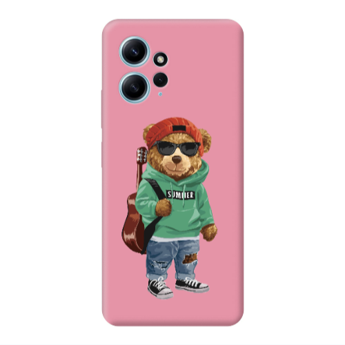 Xiaomi Redmi Note 12 4G Summer Tedy Pink Colored Silicone TPU Θήκη