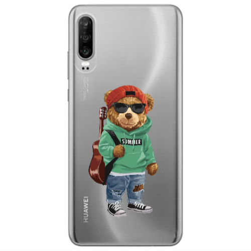 Huawei P30 Summer Tedy Transparent Silicone TPU Θήκη