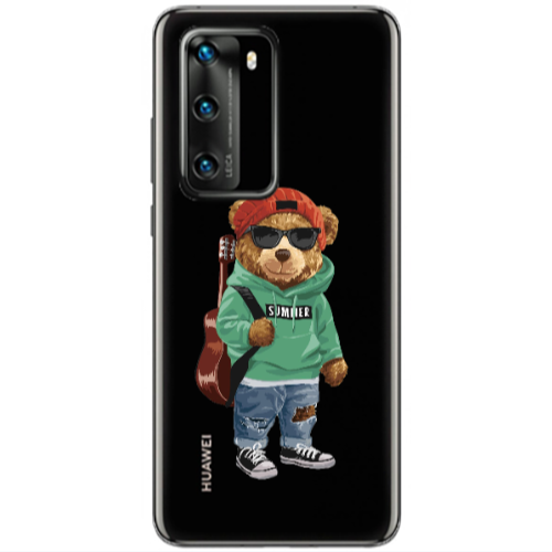 Huawei P40 Summer Tedy Transparent Silicone TPU Θήκη