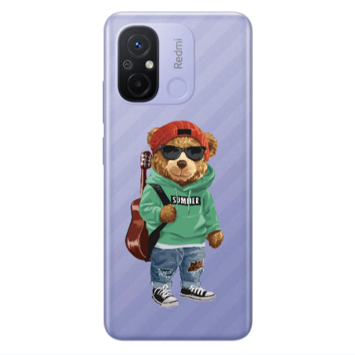 Xiaomi Redmi 12C Summer Tedy Transparent Silicone TPU Θήκη
