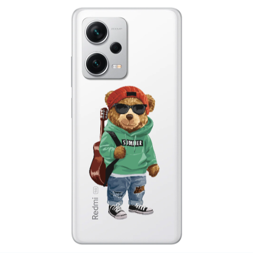 Xiaomi Redmi Note 12 5G Summer Tedy Transparent Silicone TPU Θήκη