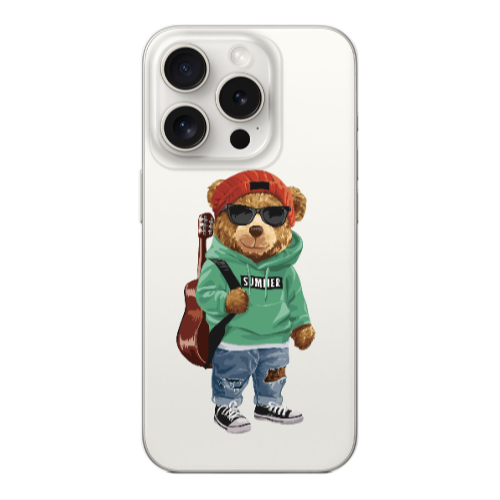 Apple iPhone 15 Pro Summer Tedy Transparent Silicone TPU Θήκη