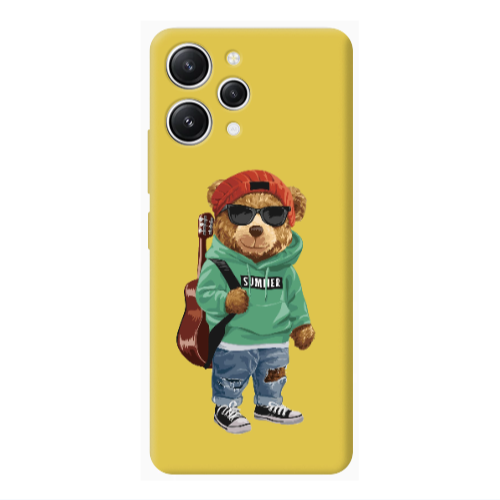 Xiaomi Redmi 12 Summer Tedy Yellow Colored Silicone TPU Θήκη